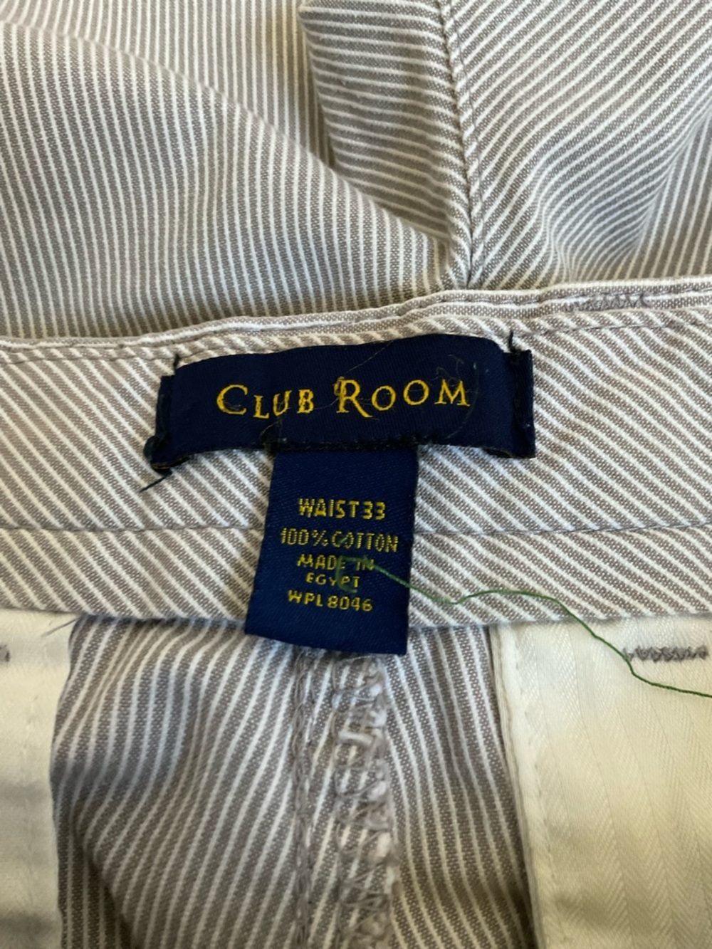 Macy’s Club Room Striped Chino Shorts - Picture 3 of 5